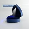 KAKKOII Heart Shaped Ring Box with LED Light Velvet Jewelry Display Box Earrings Storage Gift Organizer for Proposal,Engagement,Wedding(Blue) view 4