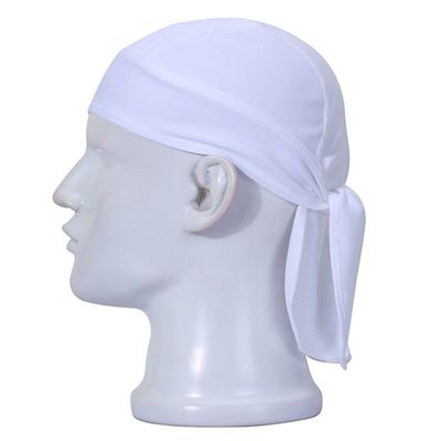 Cycling Cap Men Skull Pirate Hat Riding Bandana Sweat Wick Hat Liner Motorcycle Headwrap Quick Dry Beanie Under Cap White