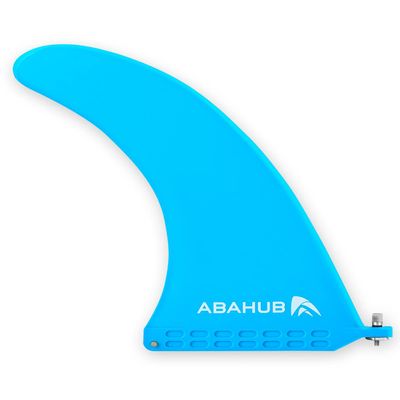 Abahub 10'' SUP Single Center Fin with 1 No Tool Fin Screw, Fiberglass Reinforeced 10 inch SUP Replacement Fins for Surfing, Surfboard, Stand-up Paddle Board, Longboard, Blue