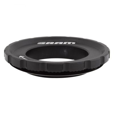 SRAM CenterLock Disc Lock Ring - Heavy-Duty Aluminum Hub Lockring for Secure Mounting of CenterLock Rotor Systems, Black, Durable Engineering & Precise Compatibility