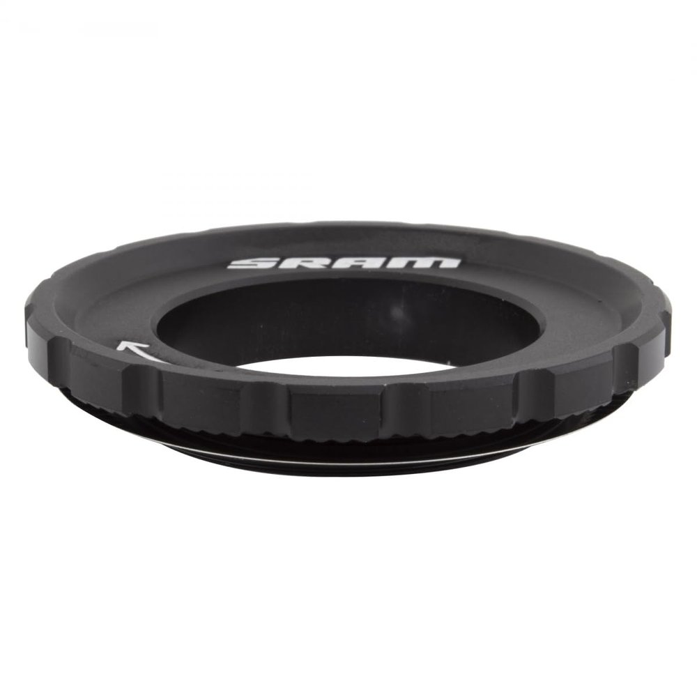 SRAM CenterLock Disc Lock Ring - Heavy-Duty Aluminum Hub Lockring for Secure Mounting of CenterLock Rotor Systems, Black, Durable Engineering & Precise Compatibility