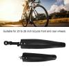 1Pair Bike Front Rear Mudguard Thickened Widened PVC Material,Cycling Fenders Set Compatible with 20"/22"/24"/26"/ Mountain Bike(black) view 3