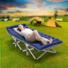 NAIZEA Folding Camping Cots for Adults, Portable Cot with Mattress Heavy Duty Outdoor Bed with Carry Bag 1200d Oxford Cloth Sleeping Cots for Camping Office Nap Home Guest Beach Travel view 2