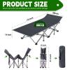 NAIZEA Folding Camping Cots for Adults, Portable Cot with Mattress Heavy Duty Outdoor Bed with Carry Bag 1200d Oxford Cloth Sleeping Cots for Camping Office Nap Home Guest Beach Travel view 4