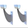 Athletic Bar Single Ballet Open Bracket (Pair) Fixed Height Wall Mount Ballet Barre 2 Brackets Included for 1.5" to 1.7" Diameter for Wooden Dowels (White) view 1