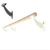 Athletic Bar Single Ballet Open Bracket (Pair) Fixed Height Wall Mount Ballet Barre 2 Brackets Included for 1.5" to 1.7" Diameter for Wooden Dowels (White) view 4