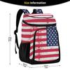 American Flag Cooler Backpacks Leakproof Backpack Cooler Insulated Lunch Cooler Bag 30 Cans Camping Coolers for Picnic Beach Road Trip view 2