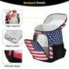 American Flag Cooler Backpacks Leakproof Backpack Cooler Insulated Lunch Cooler Bag 30 Cans Camping Coolers for Picnic Beach Road Trip view 3