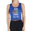 DEYI Design Your Own Women's Performance U-Neck Tanks Dry Fit Gym Tee, Blue S view 1