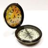 Antique Nautical Compass Pocket Compass Analog Clock Brass Navigation Compass Decor A Great Gift Item for Home Decor 3" Inches by Nautical Export India by Unique Nautical Store view 2