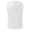 Men's 2 Piece Muscle Outfits Summer Sleeveless Hoodie and Workout Shorts Sets Stylish Solid Sweatsuits Sets with Pockets White view 4