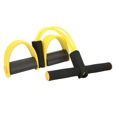 Alvinlite Foot Pedal Pull Rope Resistance Belt, 2 Tubes Domestic Slimming Leg Sit-up Resistance Band Multifunction Tension Elastic Pull Rope