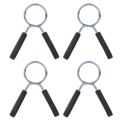 Alvinlite Dumbbell Barbell Spring Collars, 4PCS Weightlifting Strength Training Lock Clamp Spinlock Barbell Collar Lock (28mm)