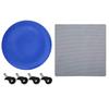 Abdominal Exercise Roller, 4 Wheel Plate Slide Disc Fitness Equipment for Home Office Gym (Blue) view 2