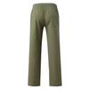 QWENTMTNTY Mens Linen Pants Drawstring Straight Fit Casual Summer Loose Fit Trousers Big & Tall Solid Plain Yoga Long Pants Army Green view 4