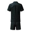Mens Summer 2 Piece Outfit Big and Tall Sweatsuits Sets Short Sleeve T-Shirts and Classic Fit Sport Shorts Set Tracksuit Navy view 4
