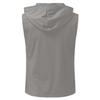 Men's 2 Piece Muscle Outfits Summer Sleeveless Hoodie and Workout Shorts Sets Stylish Solid Sweatsuits Sets with Pockets Gray view 4