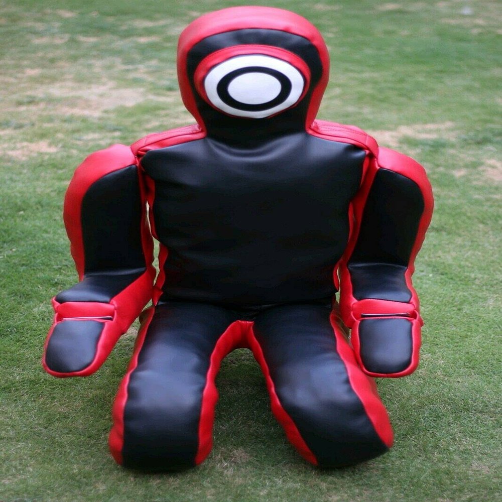 Brawl Strike Grappling Dummy MMA Wrestling Dummy Punch Bag Judo Martial Arts (70'' 180cm, Red/Black)