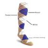 Golf Knickers Colorful Knee High Argyle Cotton Socks For Men Women and Youth - WWWW: Khaki/Royal/White - Youth view 2