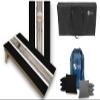 Tailgating Pros Striped Tournament Grade Cornhole Board Set w/LED Rings- Includes 4'x2' Regulation Boards, Ring Lights, Bean Bags, and Carrying Cases view 1