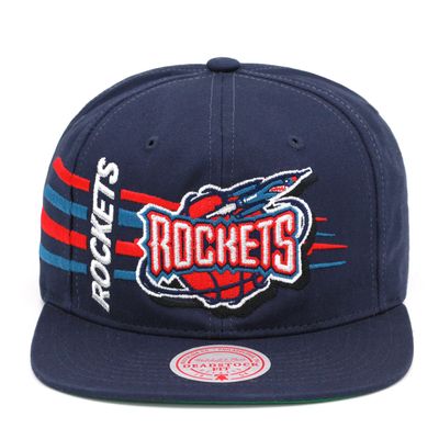 Mitchell & Ness Retro Bolt Deadstock Snapback Hat Cap (Houston Rockets (Navy))