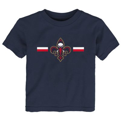 Outerstuff NBA Little Boys Toddler (2T-4T) & Kids (4-7) Essential Logo Tee, New Orleans Pelicans, Large (7)