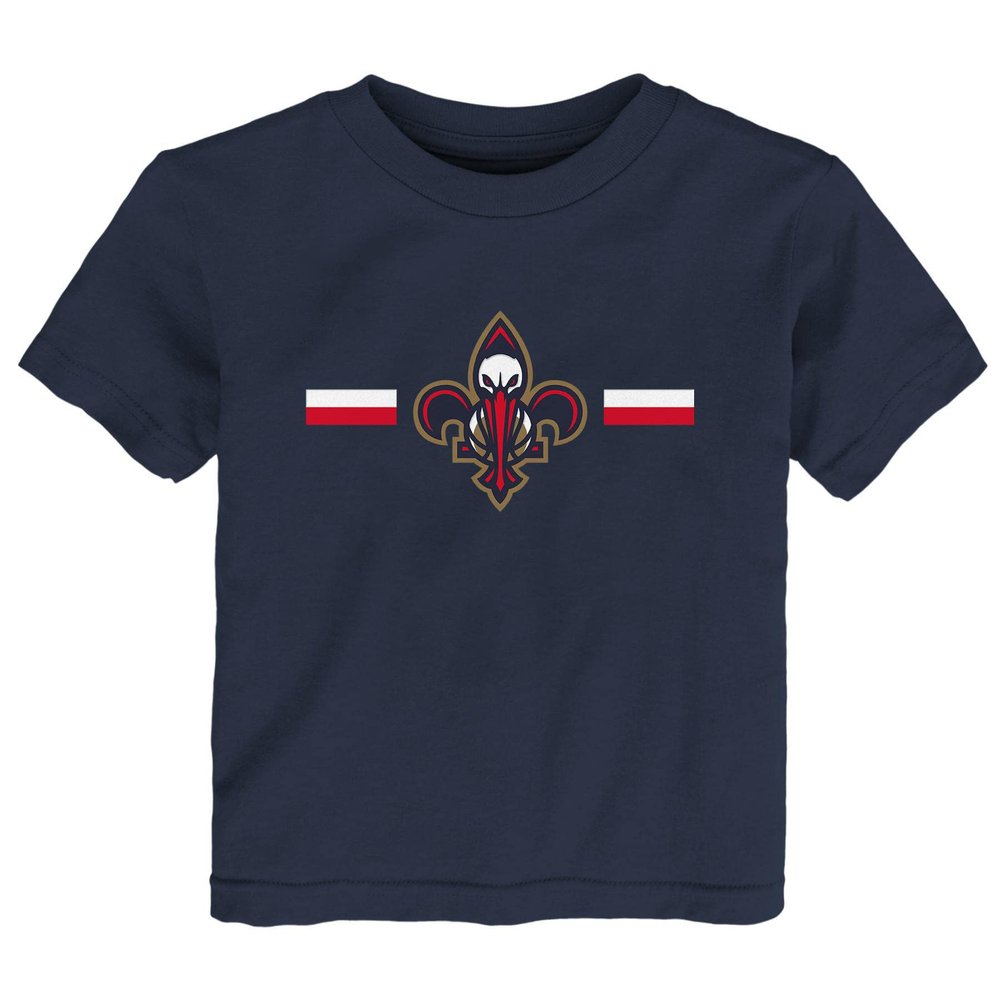 Outerstuff NBA Little Boys Toddler (2T-4T) & Kids (4-7) Essential Logo Tee, New Orleans Pelicans, Large (7)