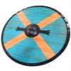 Full Size Solid Wood Viking Shield for Cosplay LARP or Battle (24" Rollo) view 1