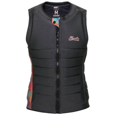 Mystic Womens Juice Wake Boarding Front-Zip Impact Vest - Dark Grey 230153 XS