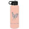 LaserGram Personalized Water Bottle, Rooster, Stainless Steel Double Wall Vacuum Insulated with Flip Top Straw, Custom Engraved Gift (40oz / 1180ml Coral) view 1
