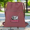 Broad Bay University of Alabama Drawstring Backpack RICH CANVAS Alabama Logo Cinch Bag (Crimson Tide) view 2