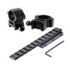 360 Tactical  11 Slots Riser Base Adapter 11mm Dovetail Extension to 20mm Weaver Picatinny Rail Mount W/ 1 INCH 25.4MM Low Profile Scope Ring view 1