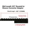 360 Tactical  11 Slots Riser Base Adapter 11mm Dovetail Extension to 20mm Weaver Picatinny Rail Mount W/ 1 INCH 25.4MM Low Profile Scope Ring view 3