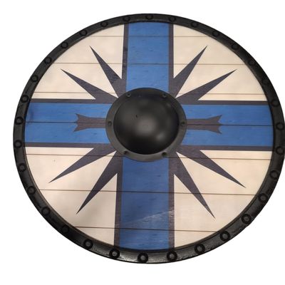 Full Size Solid Wood Viking Shield for Cosplay LARP or Battle (30" Canute)