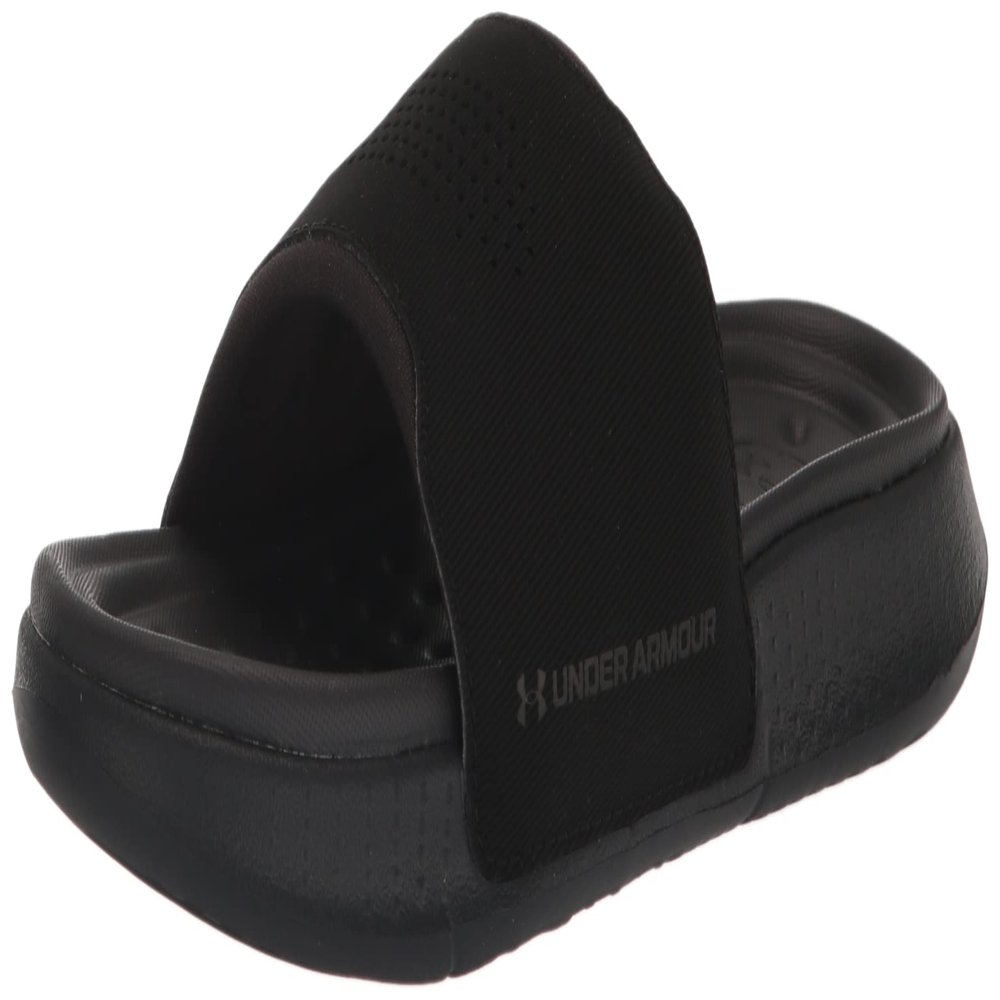Under Armour Unisex Ansa Elevate Slide, (001) Black/Black/Jet Gray, 6, US