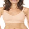 Amoena Womens Eliza Wire-Free Front Closure Pocketed Mastectomy Bra - Comfortable, Adjustable Wide Straps Rose Nude M view 1