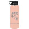 LaserGram Personalized Water Bottle, Bass Fish, Stainless Steel Double Wall Vacuum Insulated with Flip Top Straw, Custom Engraved Gift (40oz / 1180ml Coral) view 1