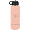 LaserGram Personalized Water Bottle, Taekwondo Woman, Stainless Steel Double Wall Vacuum Insulated with Flip Top Straw, Custom Engraved Gift (40oz / 1180ml Coral) view 1