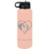 LaserGram Personalized Water Bottle, Horse Cowgirl Heart, Stainless Steel Double Wall Vacuum Insulated with Flip Top Straw, Custom Engraved Gift (40oz / 1180ml Coral) view 1