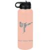 LaserGram Personalized Water Bottle, Karate Woman, Stainless Steel Double Wall Vacuum Insulated with Flip Top Straw, Custom Engraved Gift (40oz / 1180ml Coral) view 1