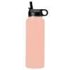 LaserGram Personalized Water Bottle, Karate Woman, Stainless Steel Double Wall Vacuum Insulated with Flip Top Straw, Custom Engraved Gift (40oz / 1180ml Coral) view 2