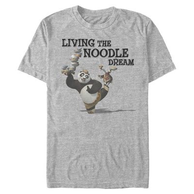 Kung Fu Panda Living The Noodle Dream Tall Men's Tops Short Sleeve Tee Shirt Athletic Heather
