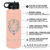 LaserGram Personalized Water Bottle, Tennis Player Man, Stainless Steel Double Wall Vacuum Insulated with Flip Top Straw, Custom Engraved Gift (40oz / 1180ml Coral) view 3