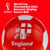 FIFA World Cup Qatar 2022 Team England Soccer Ball Souvenir Display, Officially Licensed Futbol for Youth and Adult Soccer Players, Red view 2