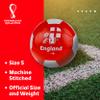 FIFA World Cup Qatar 2022 Team England Soccer Ball Souvenir Display, Officially Licensed Futbol for Youth and Adult Soccer Players, Red view 3