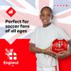FIFA World Cup Qatar 2022 Team England Soccer Ball Souvenir Display, Officially Licensed Futbol for Youth and Adult Soccer Players, Red view 4