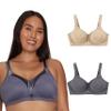 Playtex womens 18 Hour Silky Soft Smoothing Wireless Us4803 Available With 2-pack Option Bra, 2 Pack - Private Jet/Nude, 36C US view 1