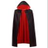 Regenboog 59inch(150cm) Kids Reversible Cape with Hood,Black and Red Cape,Halloween Christmas Costume,Masquerade,Dress up,Wizard,Witch,Vampires Cloak view 1