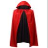 Regenboog 59inch(150cm) Kids Reversible Cape with Hood,Black and Red Cape,Halloween Christmas Costume,Masquerade,Dress up,Wizard,Witch,Vampires Cloak view 2