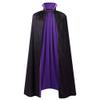 Regenboog Stand Collar Reversible Cape Kids,Black and Purple Cape,Halloween Christmas Costume,Masquerade,Dress up,Wizard,Witch,Vampires Cloak,35inch view 1